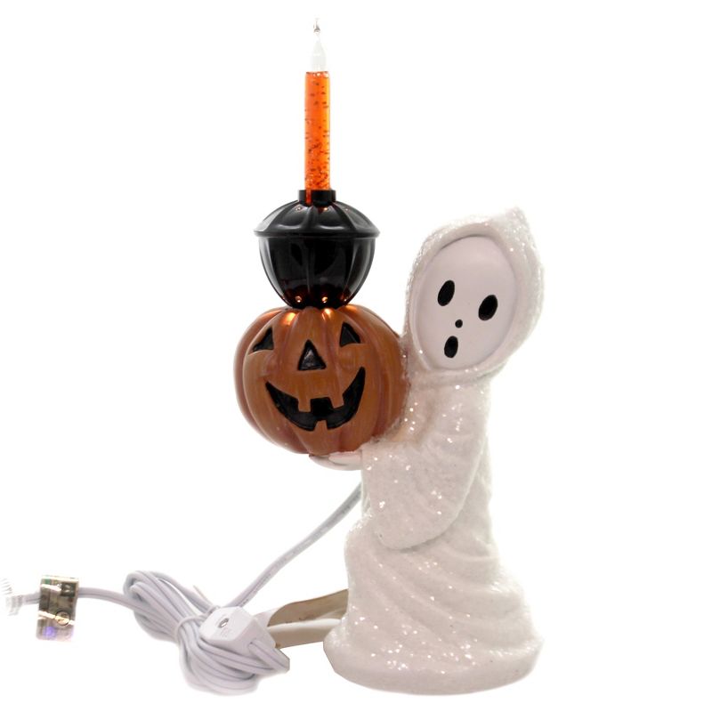 Halloween 10.0" Ghost Bubble Light Pumpkin Electric  -  Decorative Figurines