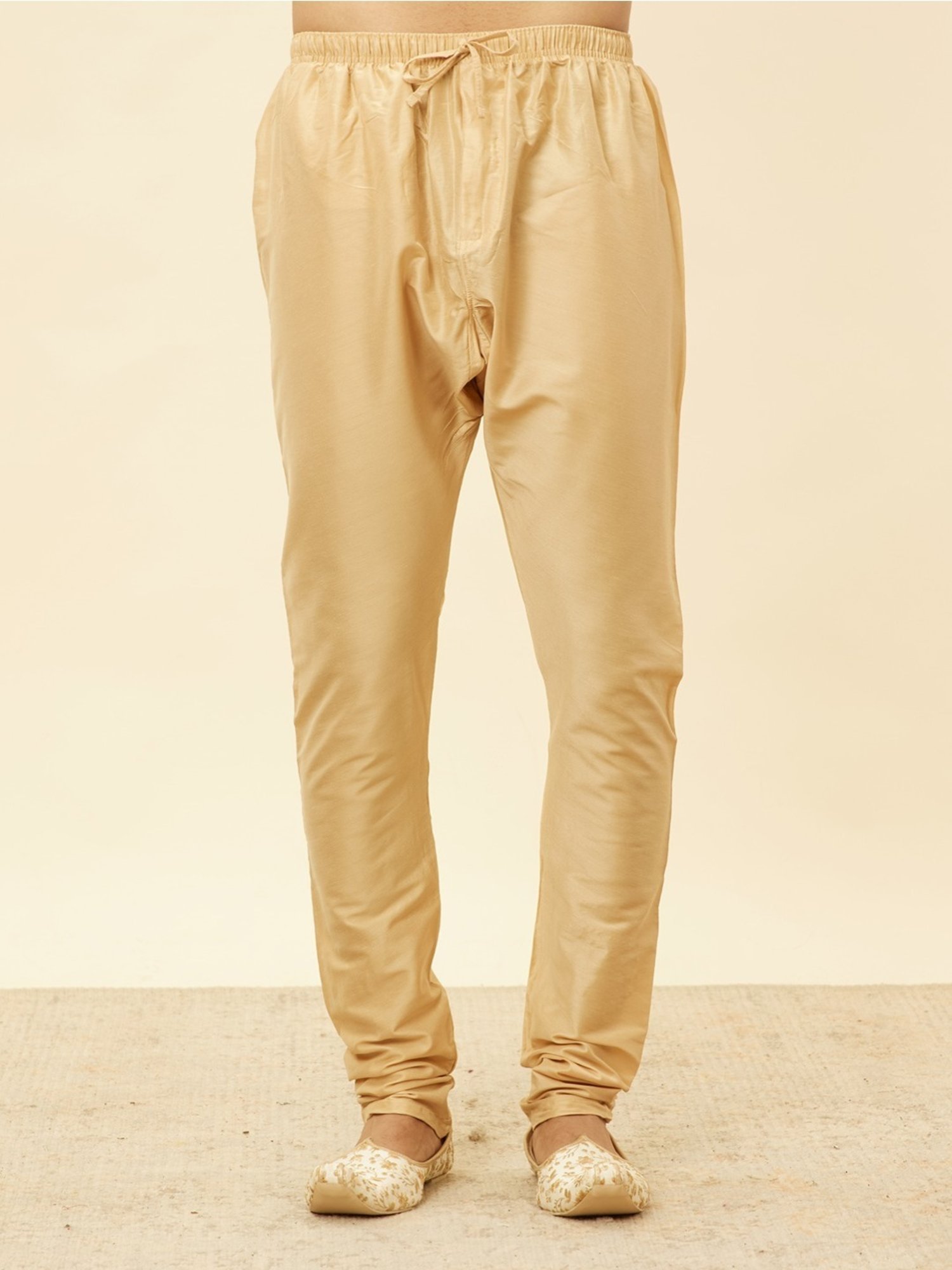 Manyavar Rust & Begie Regular Fit Printed Kurta Bottom Set