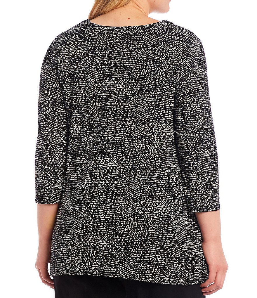 Bryn Walker Plus Size Pira Ponti Sleeveless Jewel Neck Oversized Tank