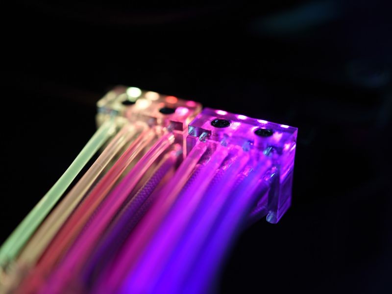 Graphics Card 6+2Pin 8Pin Male to Male Adapter Power Cable for Great Wall Dragon Module Power Supply with Net Cover,Black,about 58cm