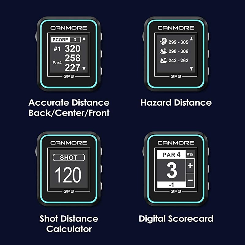 H300 Handheld Golf GPS Essential Golf Course Data and Score Sheet Minimalist User Friendly 38000+ Free Courses Worldwide and Growing 4ATM Waterproof 1Year Warranty Turquoise