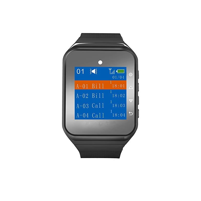 Caregiver Pager Wireless Smart Call Button Nurse Calling Alert Vibration for ElderlyPatientDisable at Home 1 Receiver Wrist Pager 2 PendantPortableFixed SOS Call Buttons 500+Feet