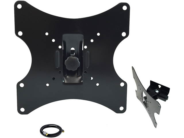 Megamounts GML-520-HDMI-BNDLPC17 Smooth Matt Black Finish 17" - 42" Heavy Duty Full Motion Television Mount for 17"- 42" LCD, LED and Plasma