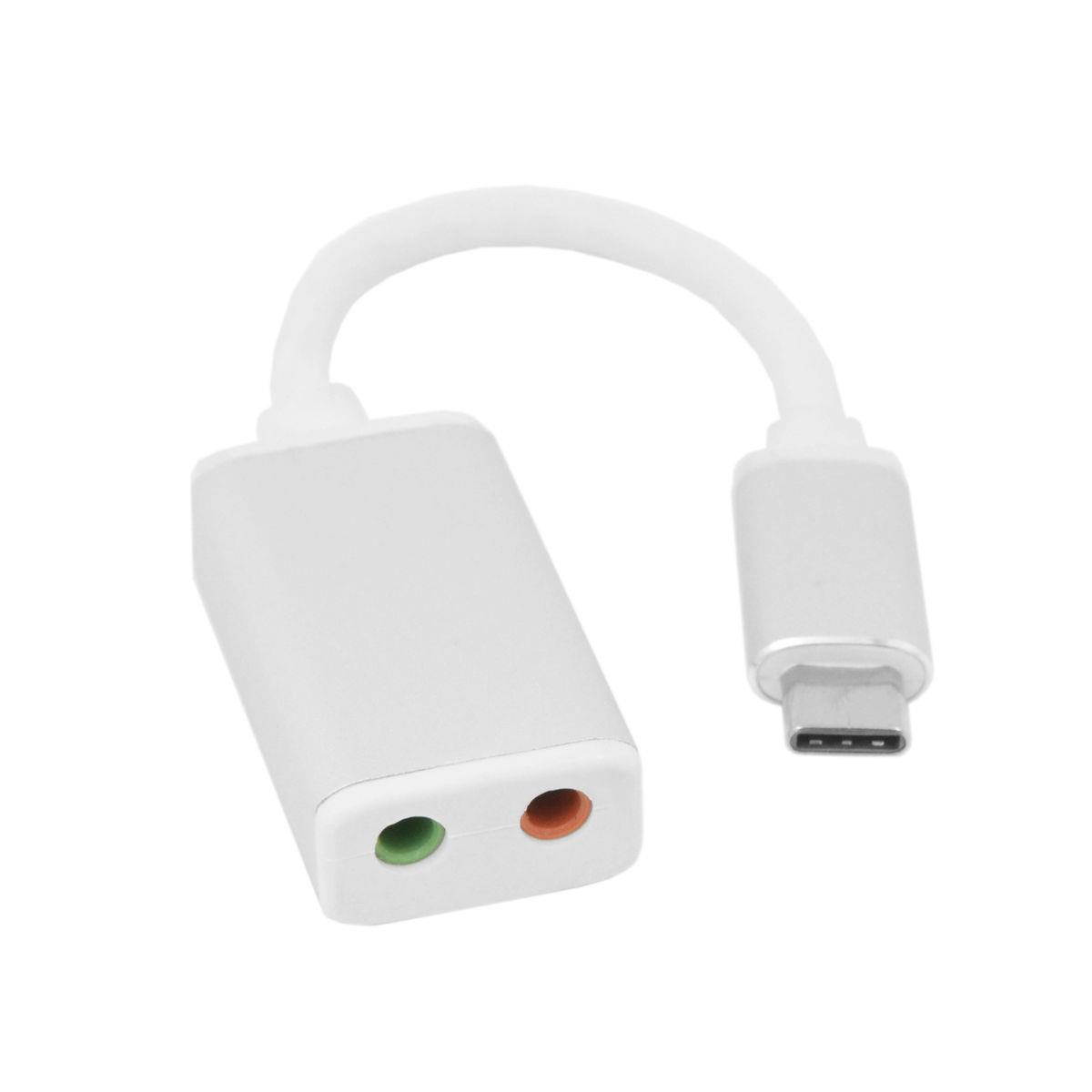 USB 3.1 Type-C USB-C to 3.5mm Audio Speakder Microphone Female Adapter