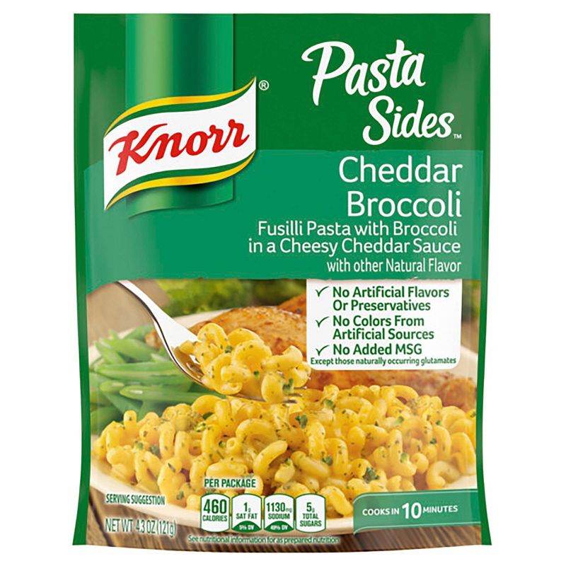 Knorr Pasta Side Dish for a warm, soothing meal Cheddar Broccoli easy preparation 4.3oz