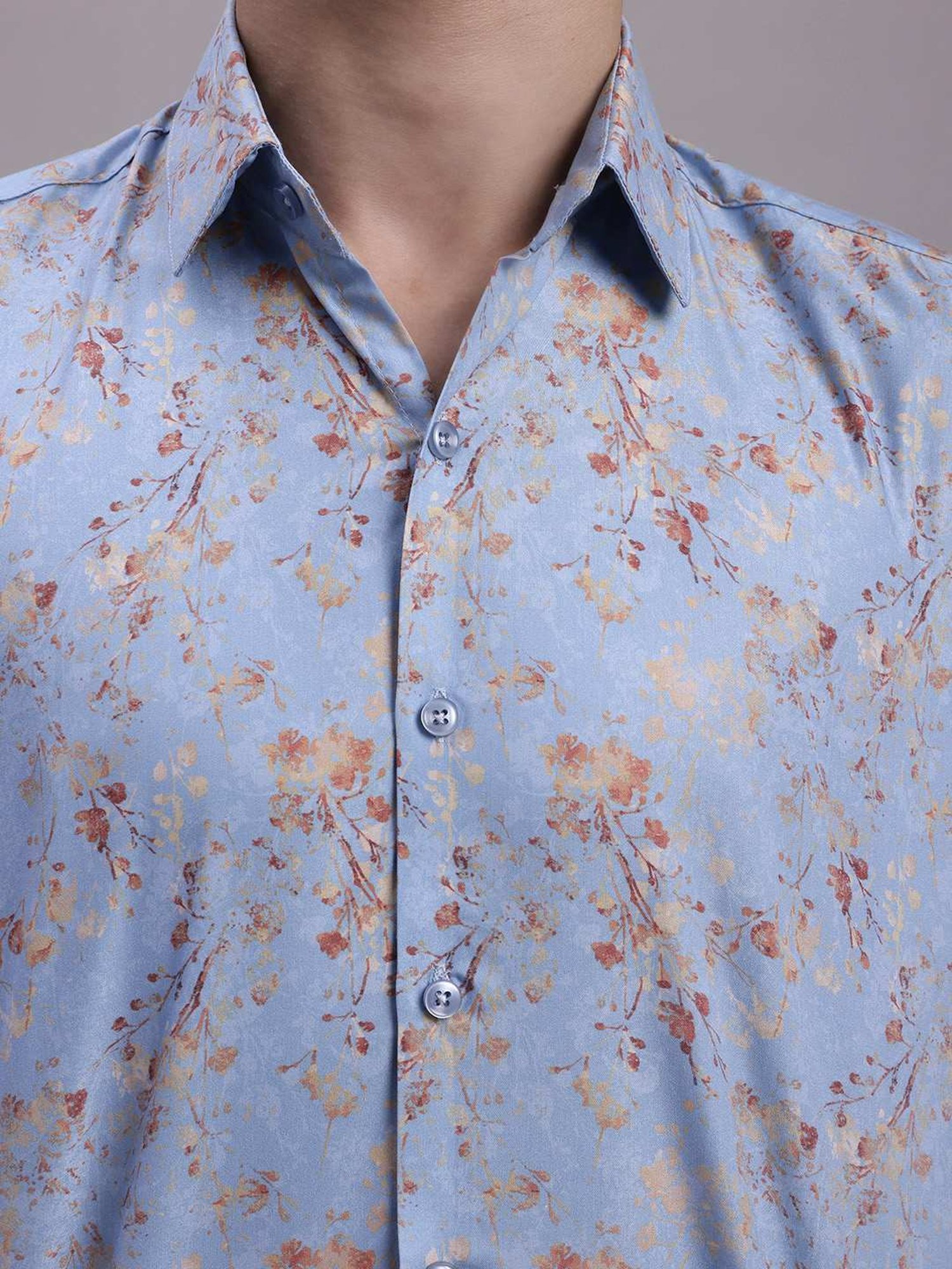 Jainish Sky Regular Fit Printed Shirt