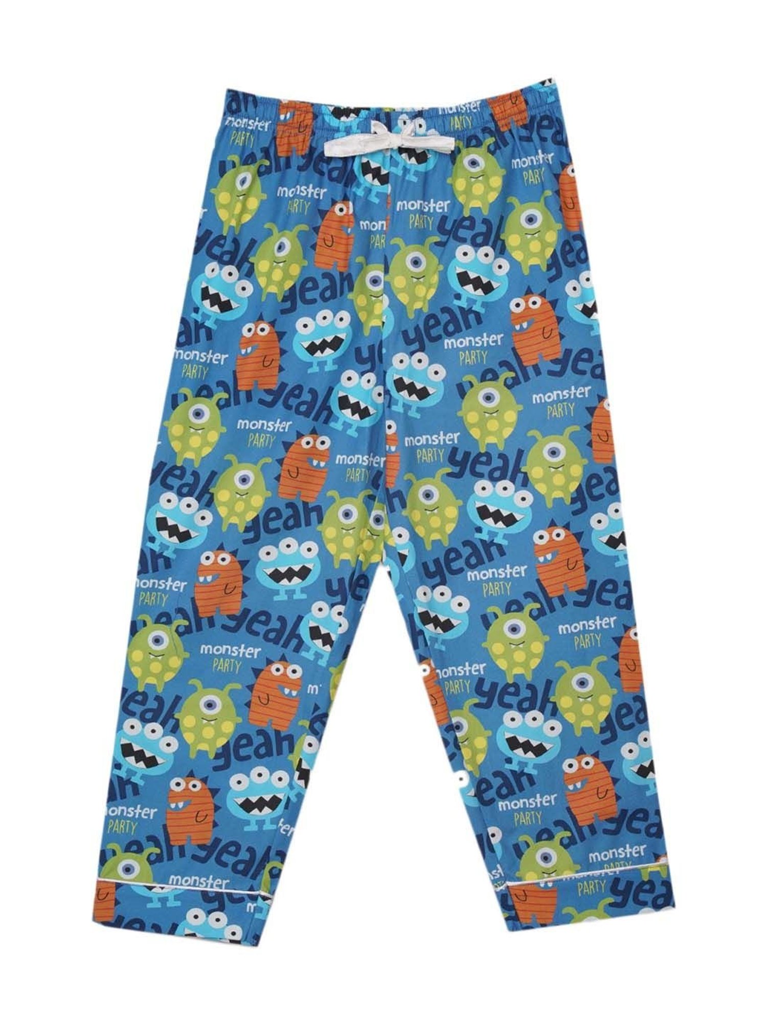 Fluffalump Boys Multicolor Cotton Printed Nightwear Top & Pants Set