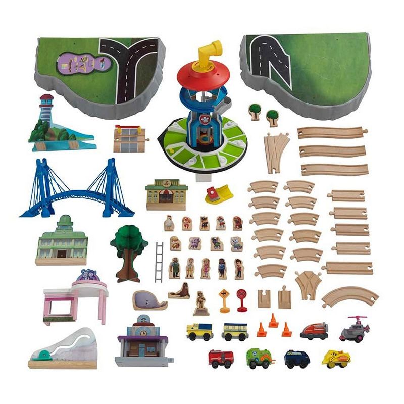 KidKraft 18021 Paw Patrol Plywood Interactive Adventure Play Bay Table, 70 Piece