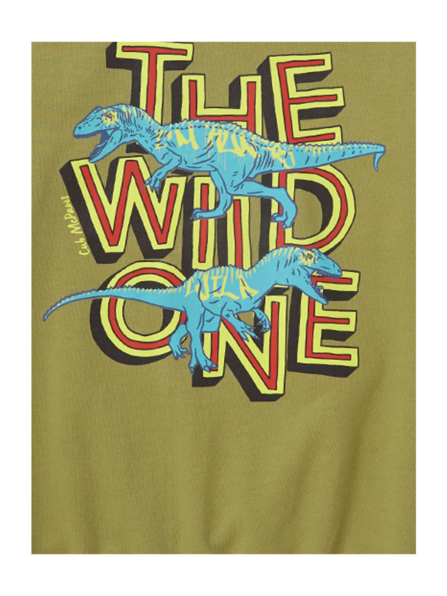 Cub McPaws Kids Olive Printed Sweatshirt