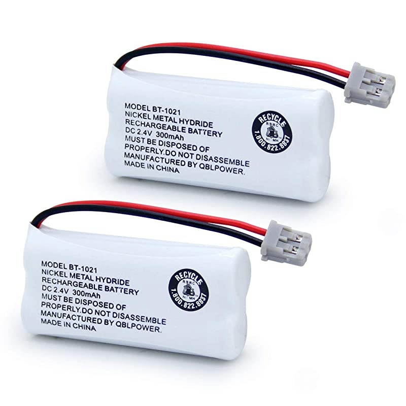 BT1021 BBTG0798001 Battery Compatible with DECT 6.0 BT1008 BT-1021 BT1016 Cordless Phone Rechargeable 2.4V NIMH (2 Pack)