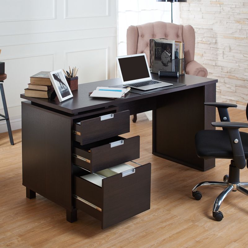 Abella Office Desk Espresso - HOMES: Inside + Out