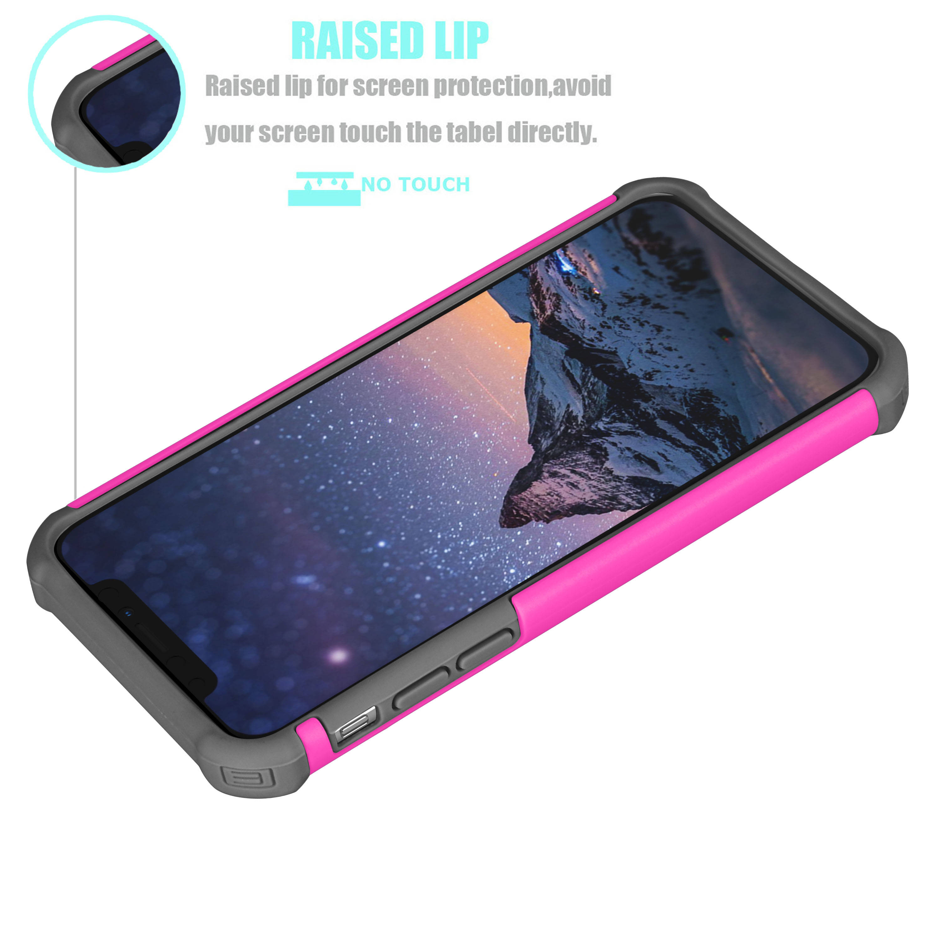 iPhone X Case, iPhone X Cute Case, Tekcoo [Tmajor] Shock Absorbing [Turquoise] Rubber Silicone & Plastic Scratch Resistant Bumper Grip Rugged Hard Cases Cover for Apple iPhone X (5.8 inch)