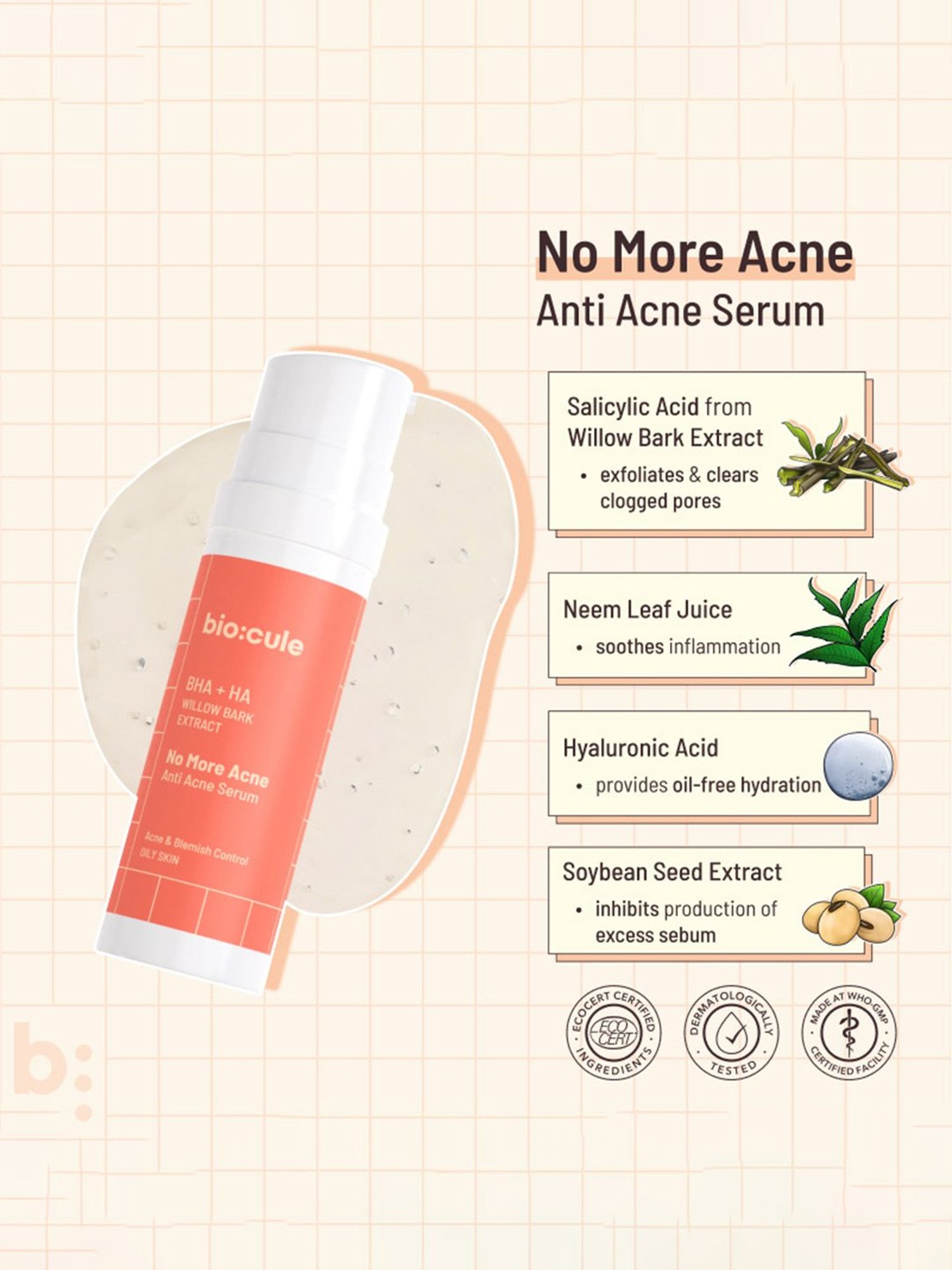 Biocule No More Acne Anti Acne Serum - 30 ml