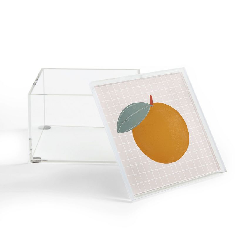 Hello Twiggs Orange Orange 4" x 4" Acrylic Box - Deny Designs