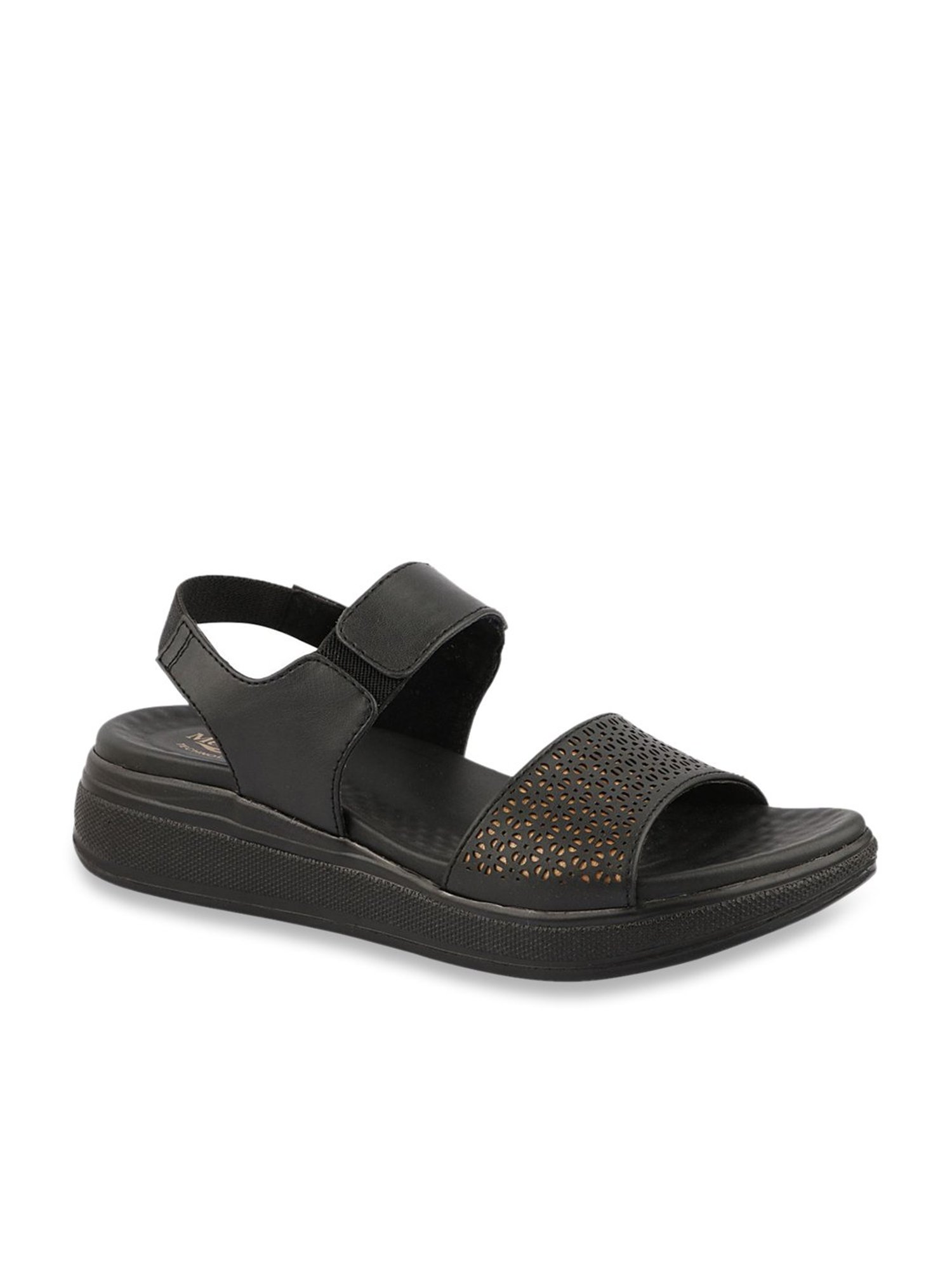 MediFeet Women's Black Sling Back Wedges