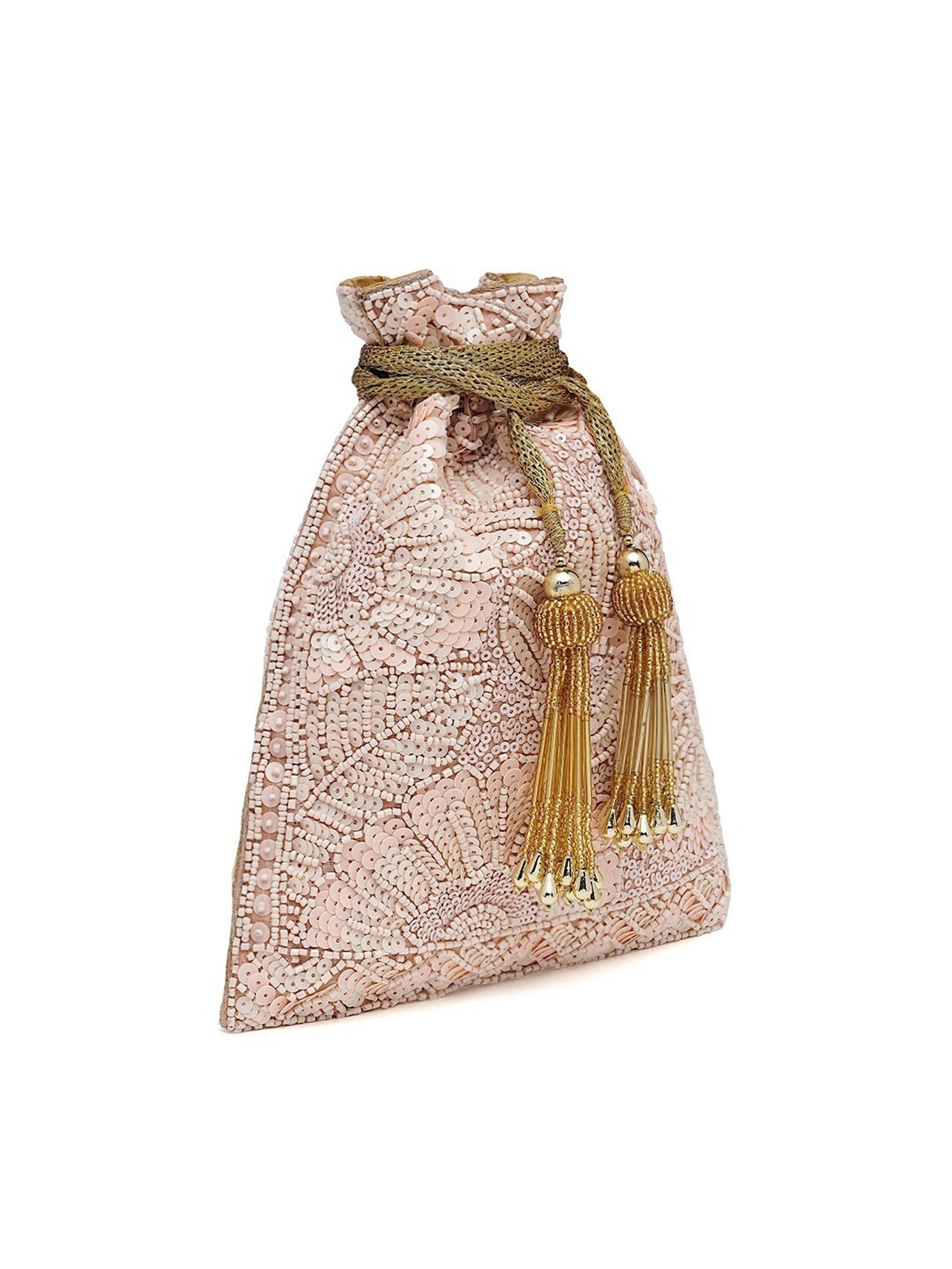 Tarini Nirula Pink Embellished Small Potli