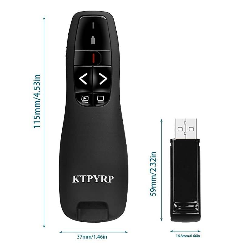 Wireless Presenter RF 24GHz USB PowerPoint PPT Remote Control for Presentation with Red Laser Pointer