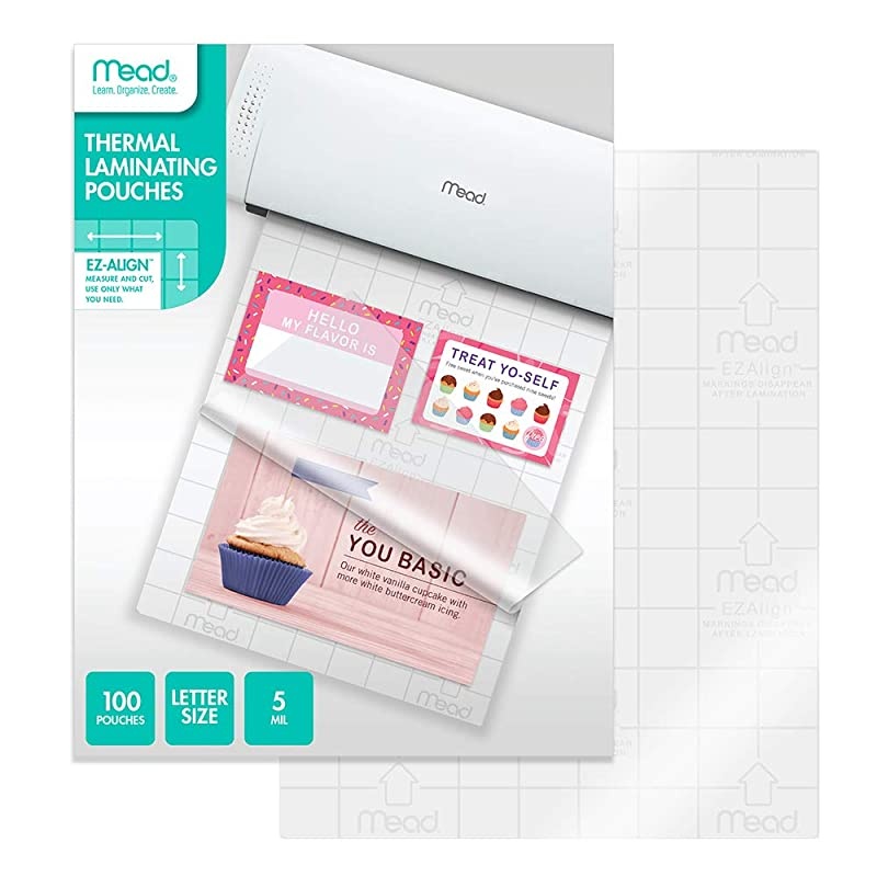 Thermal Laminating Pouches Lamination Sheets Letter Size Pouch 5 Mil EZAlign 200 Pack 39033