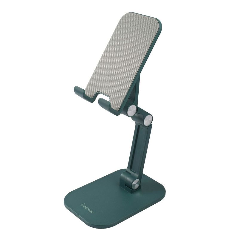 Insten Cell Phone Stand for Desk, Aluminum Foldable Holder, Height & Angle Adjustable Ergonomic Mount For Smartphones iPhone iPad Tablet, Green