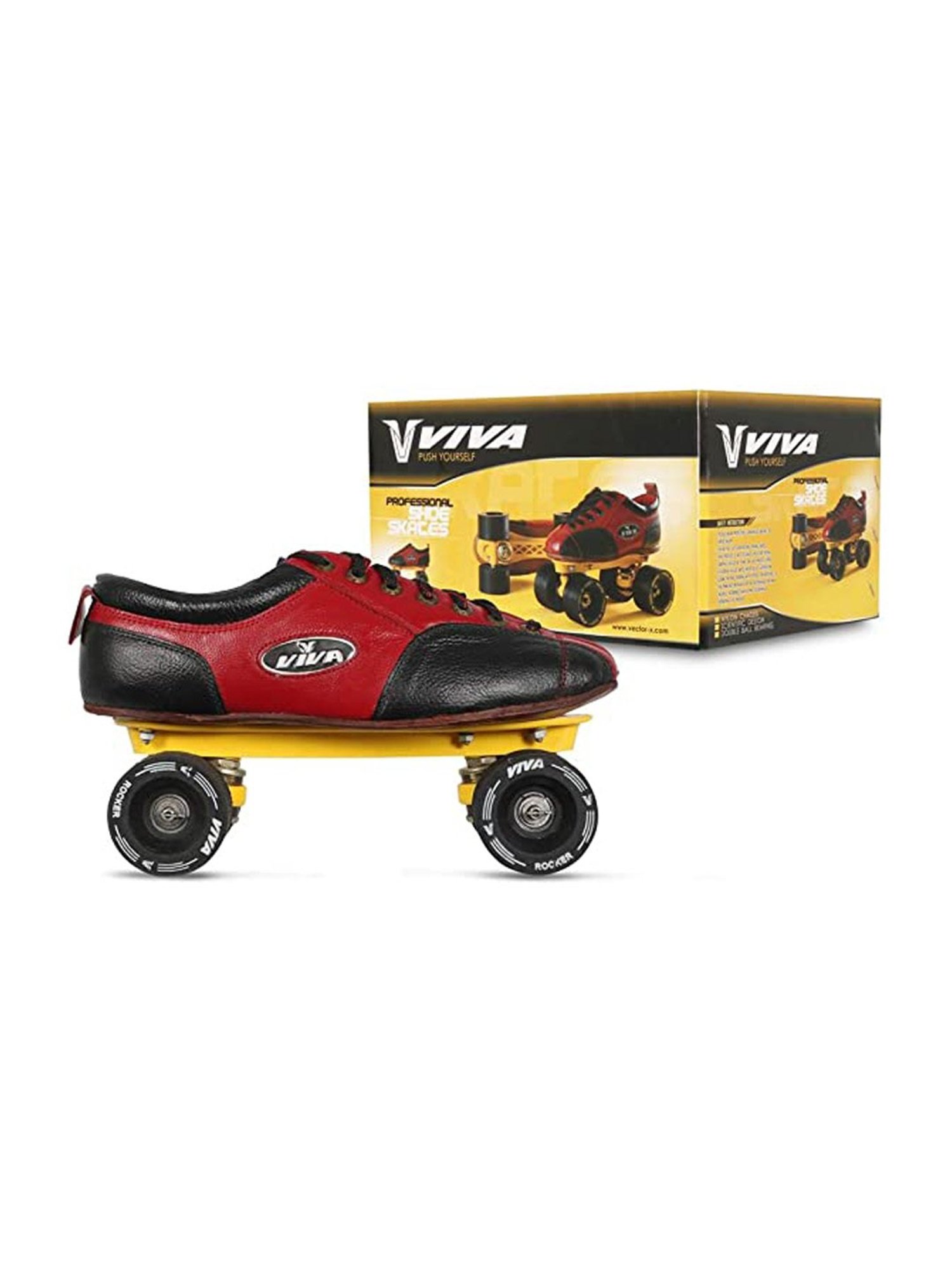 Viva Red & Black Roller Skates for Sub Juniors