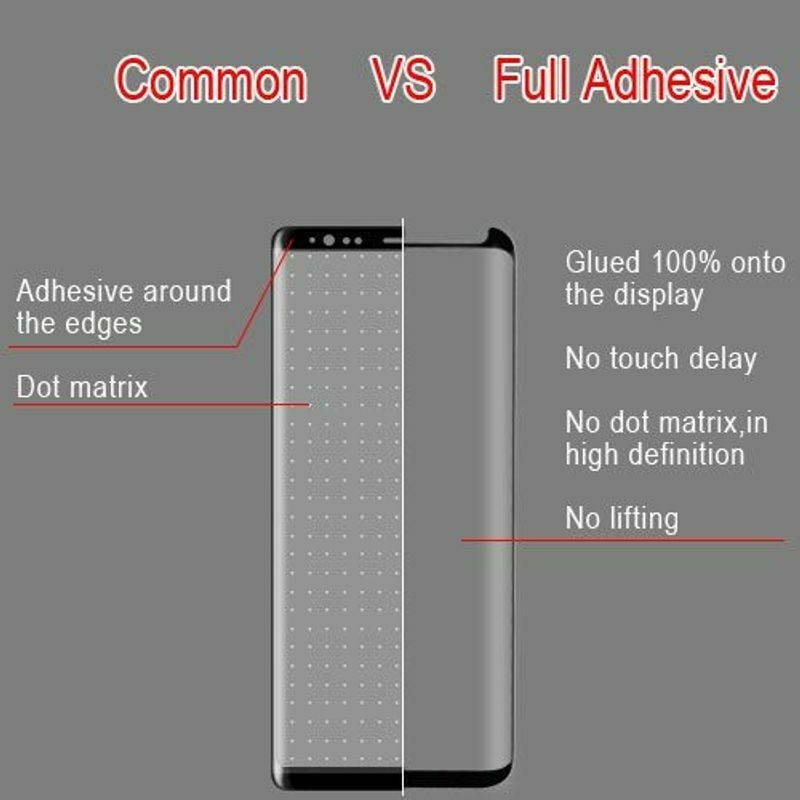 Clear Tempered Glass Screen Protector For  Galaxy S8 Plus S8+ Black