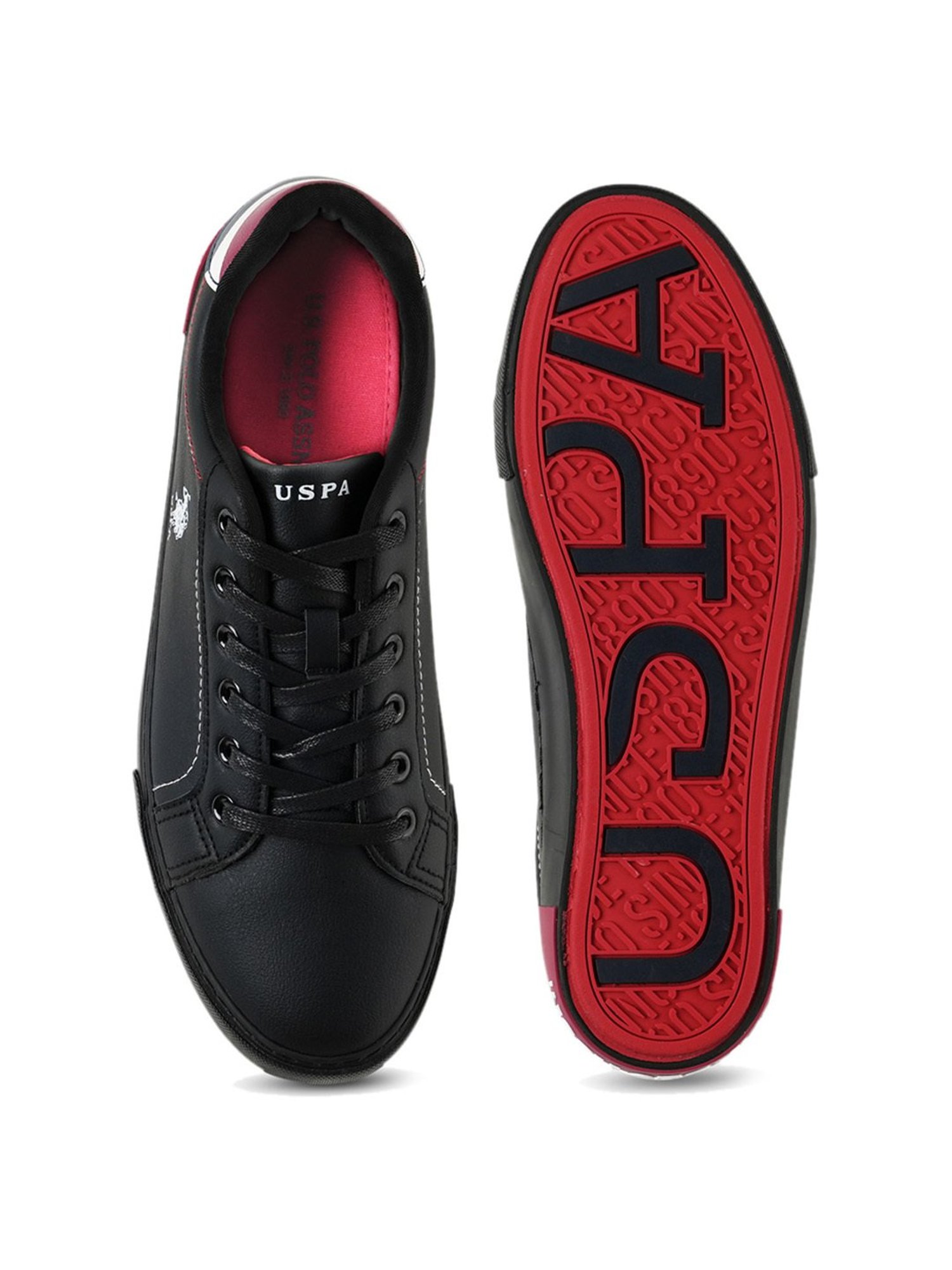 U.S. Polo Assn. Men's ROJAS 2.0 Black Casual Sneakers