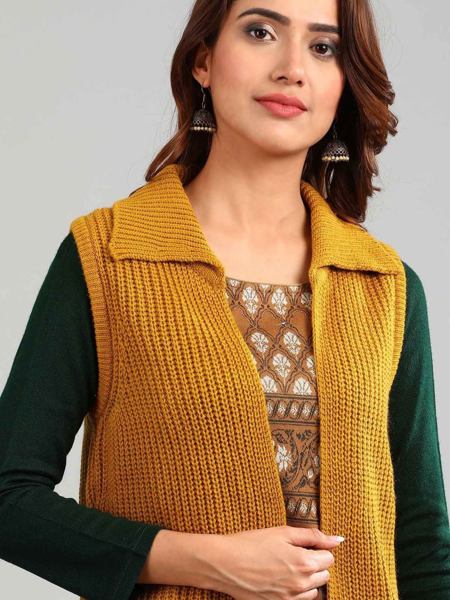 Aurelia Yellow Regular Fit Sweater
