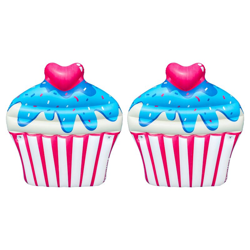 Swimline 24" Ladybug Inflatable Children's 1-Person Swimming Pool Ring Tube Pool Float - Red/Black