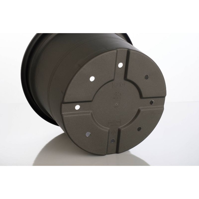 13.25" x 17.5" Indoor/Outdoor Resin Geo Planter Black - Alfresco Home LLC