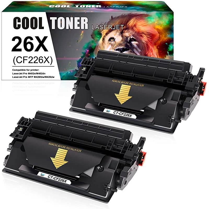 Compatible Toner Cartridge Replacement for HP 26X CF226X 26A CF226A Laserjet Pro MFP M426fdw M426fdn M426dw Laserjet Pro M402n M402dn M402dw M402 M402d 402n M426 Printer Ink (Black 2-Pack)