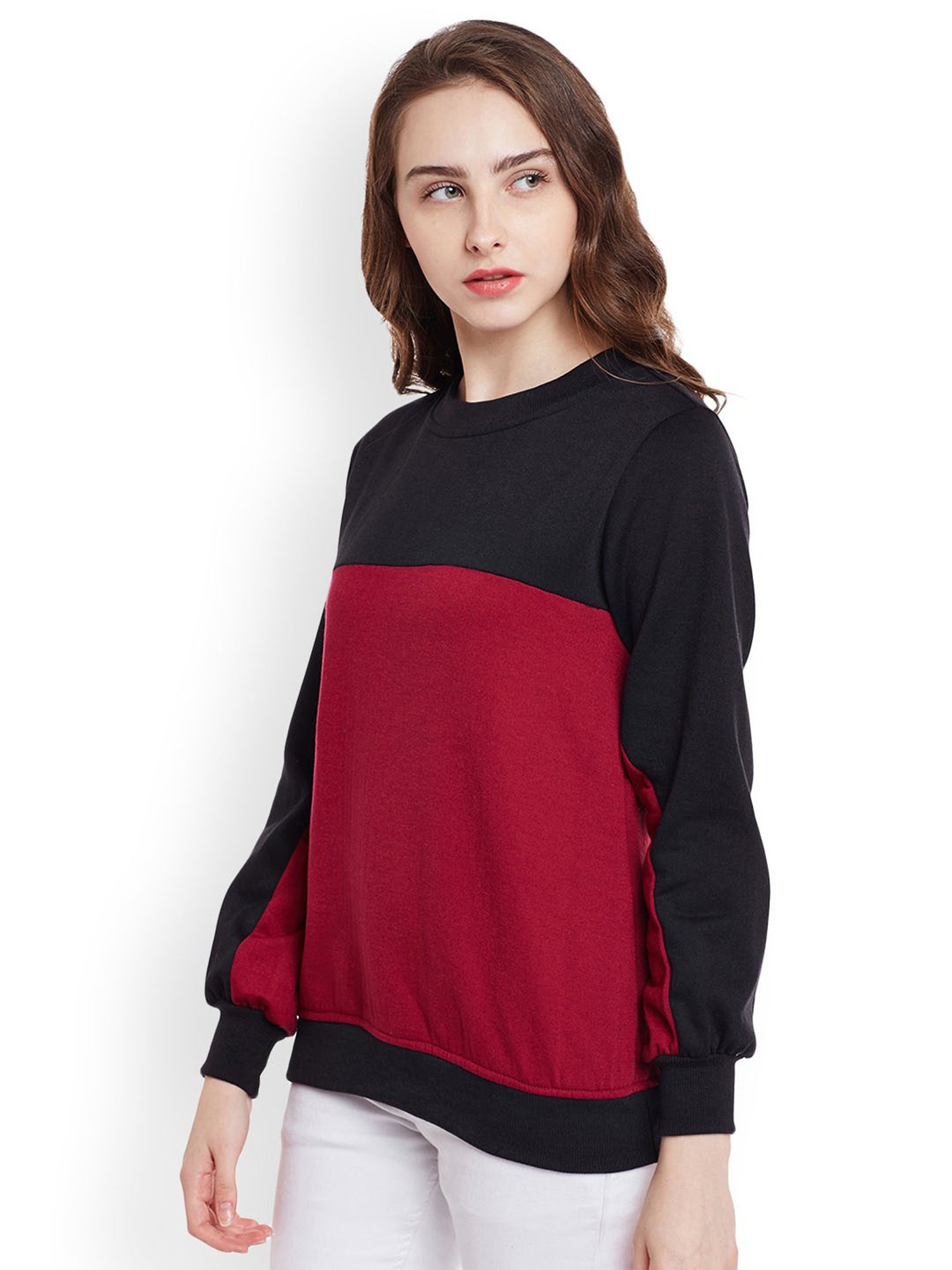 Belle Fille Black Full Sleeves Sweatshirt