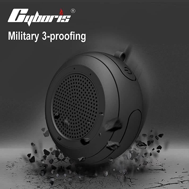IPX7 Waterproof Outdoor Bluetooth Speaker Swimming Pool Floating Portable Mini Speakers Wireless 5W with Microphone amp TWS for Beach Bathroom Home Shower Black