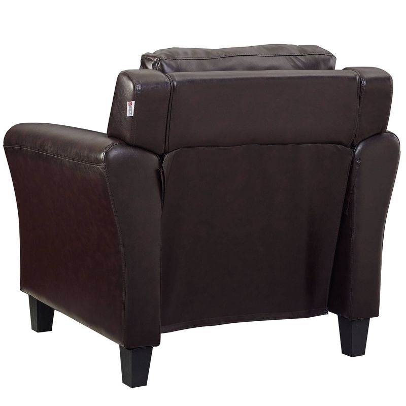 Helena Faux Leather Chair Java Brown - Lifestyle Solutions
