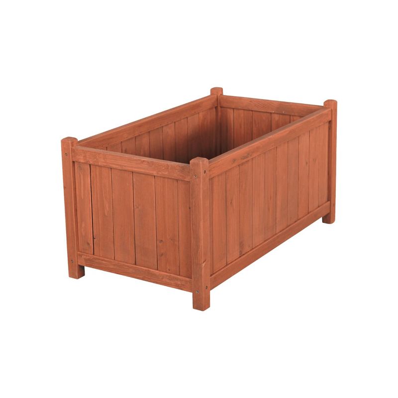 Rectangular Planter Box - Brown - Leisure Season