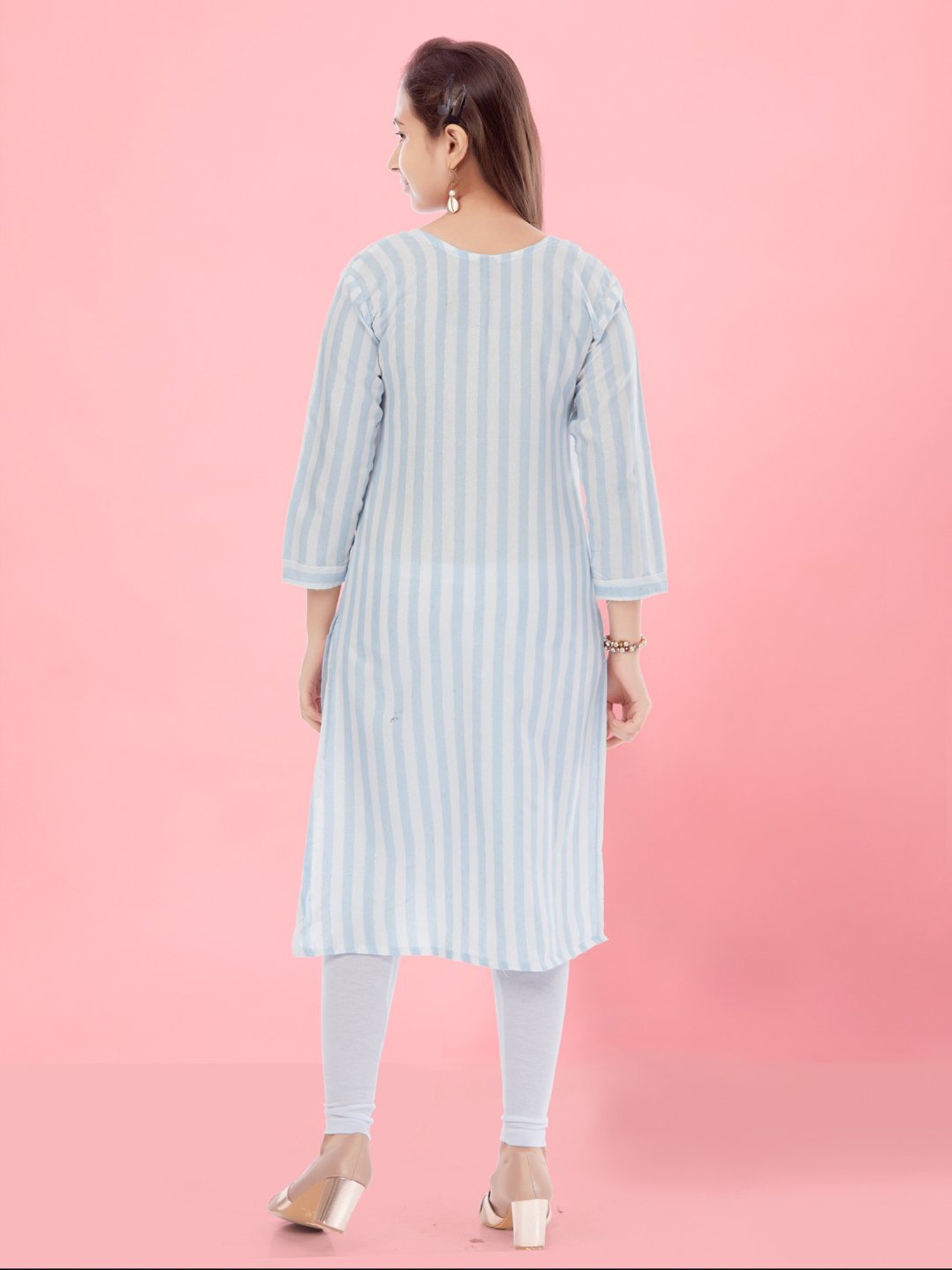 Peppermint Kids Navy Regular Fit Kurta Set