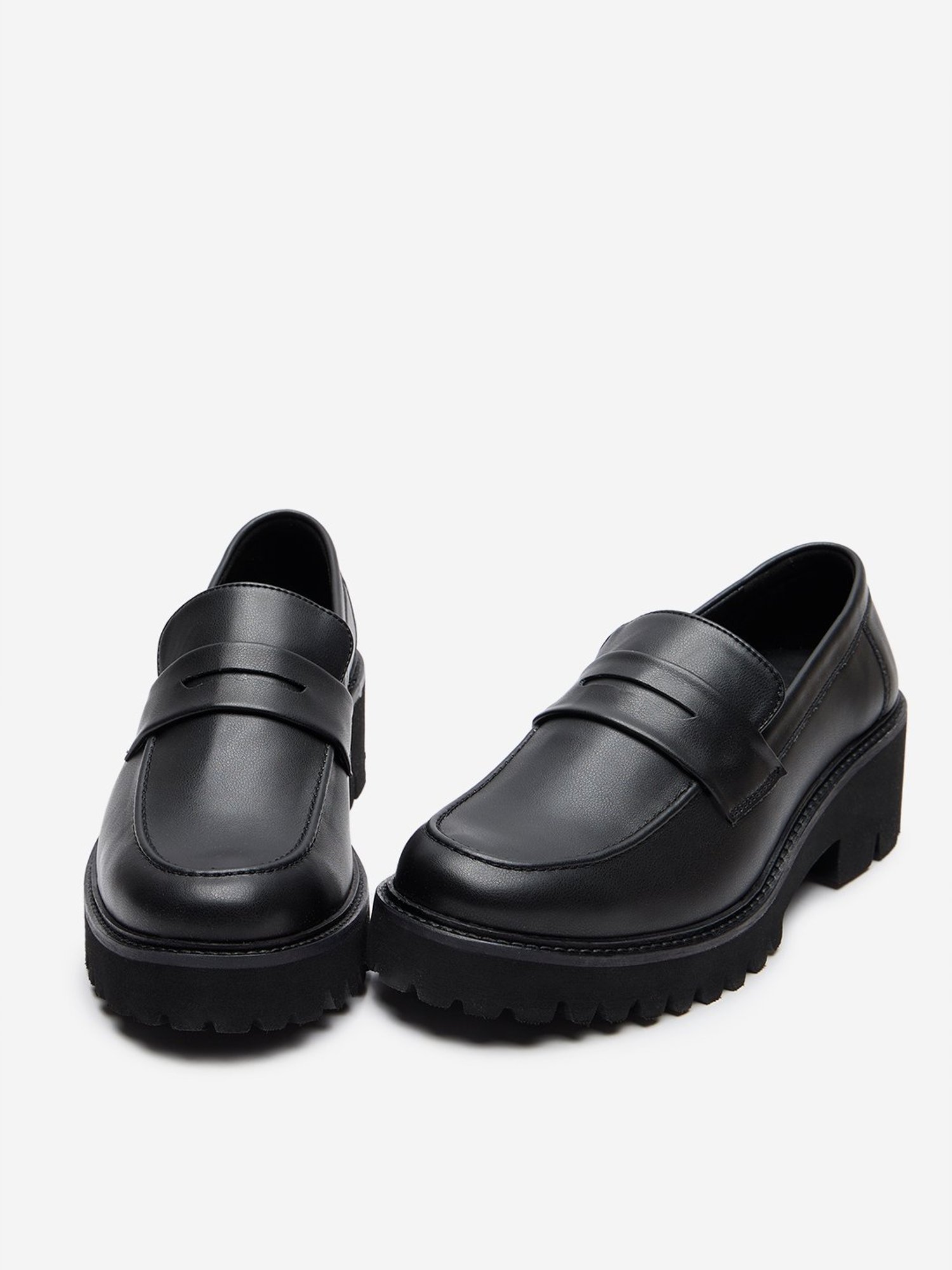 LUNA BLU by Westside Black Chunky Loafers