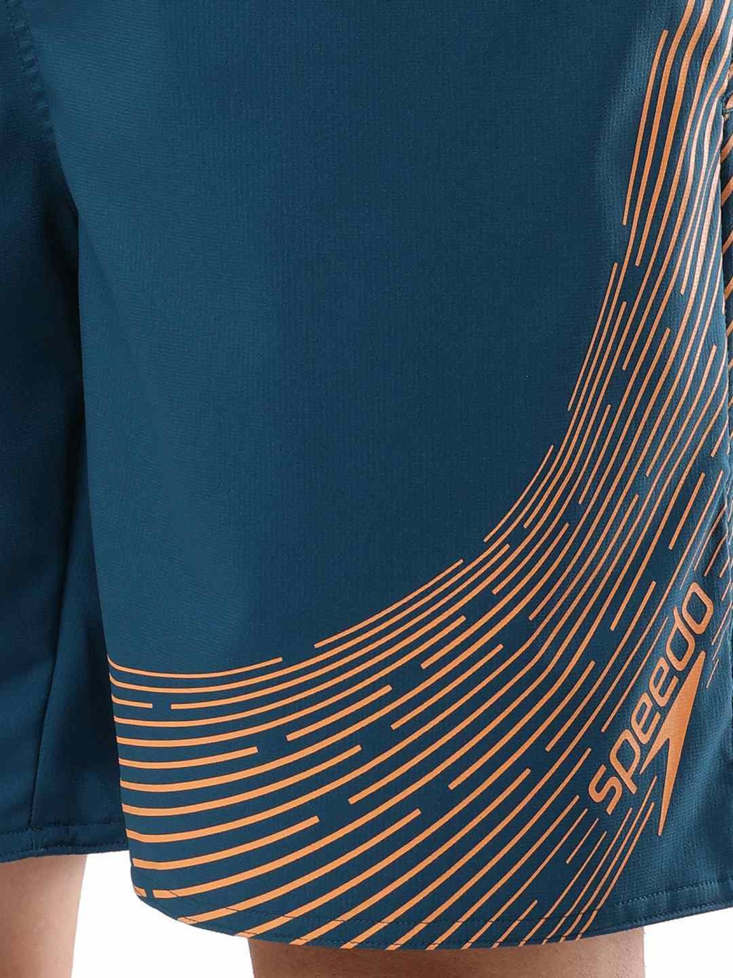 Speedo Dark Teal Regular Fit Printed Swim Shorts