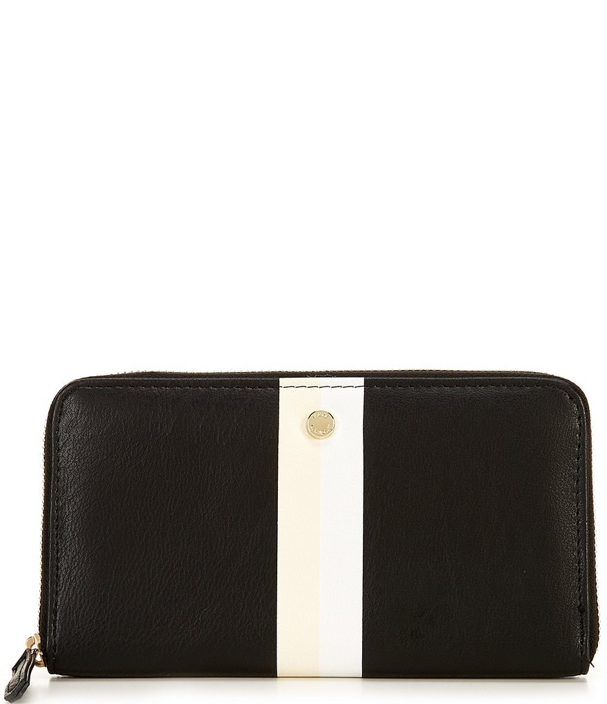 Fossil Liza Embossed Woven Zip Around Clutch Wallet