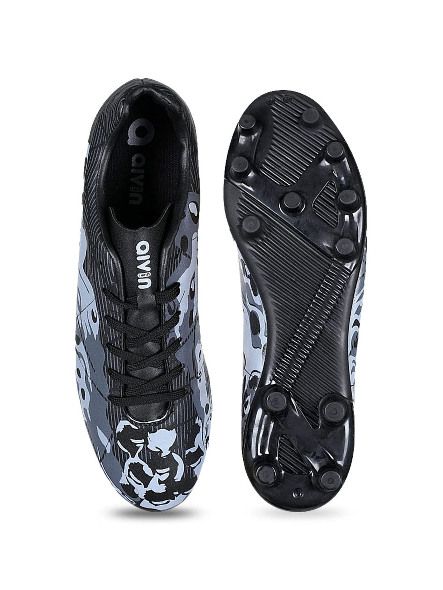 AIVIN Men's Ocean Black Football Shoes