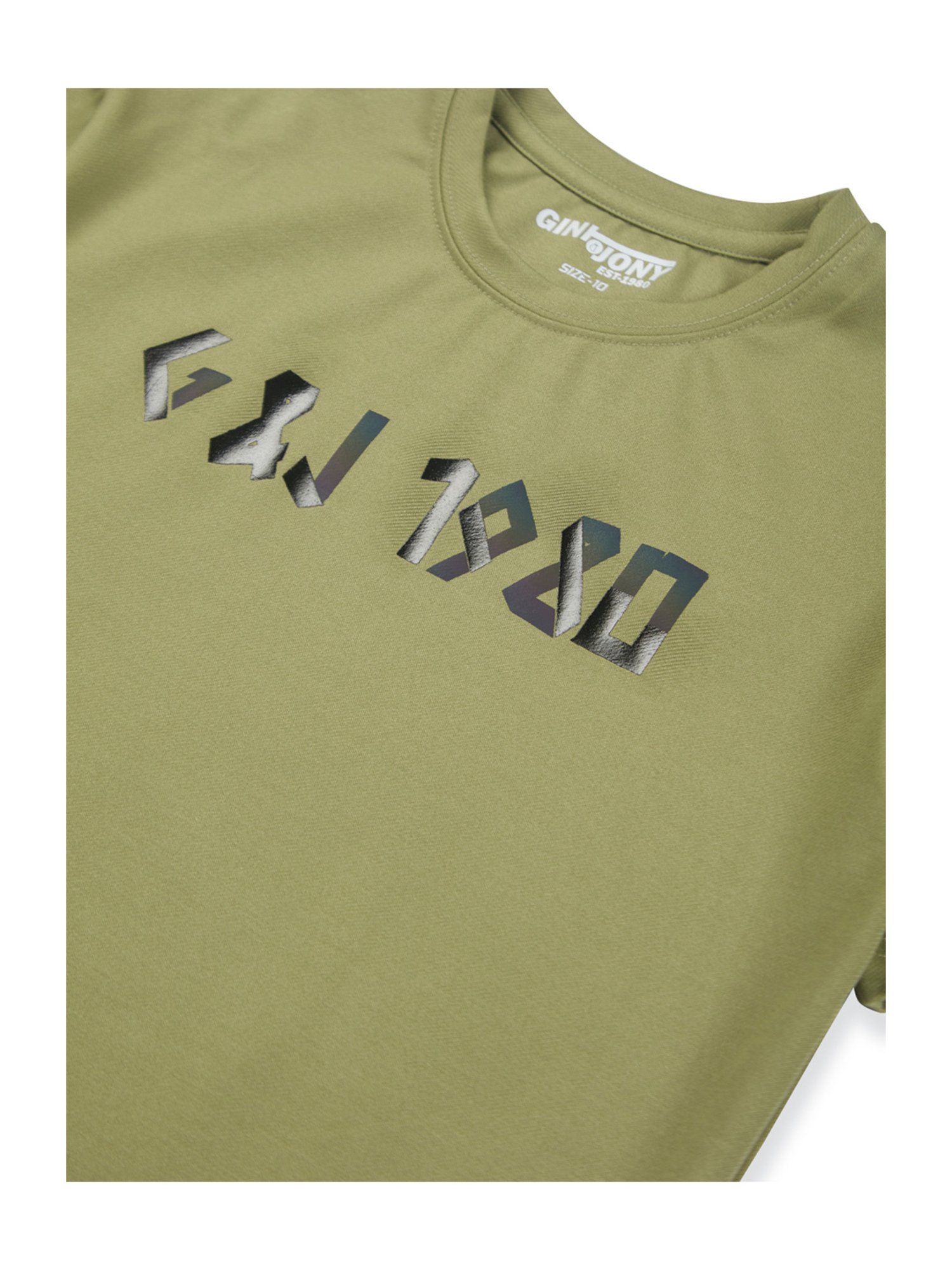 Gini & Jony Kids Olive Printed T-Shirt