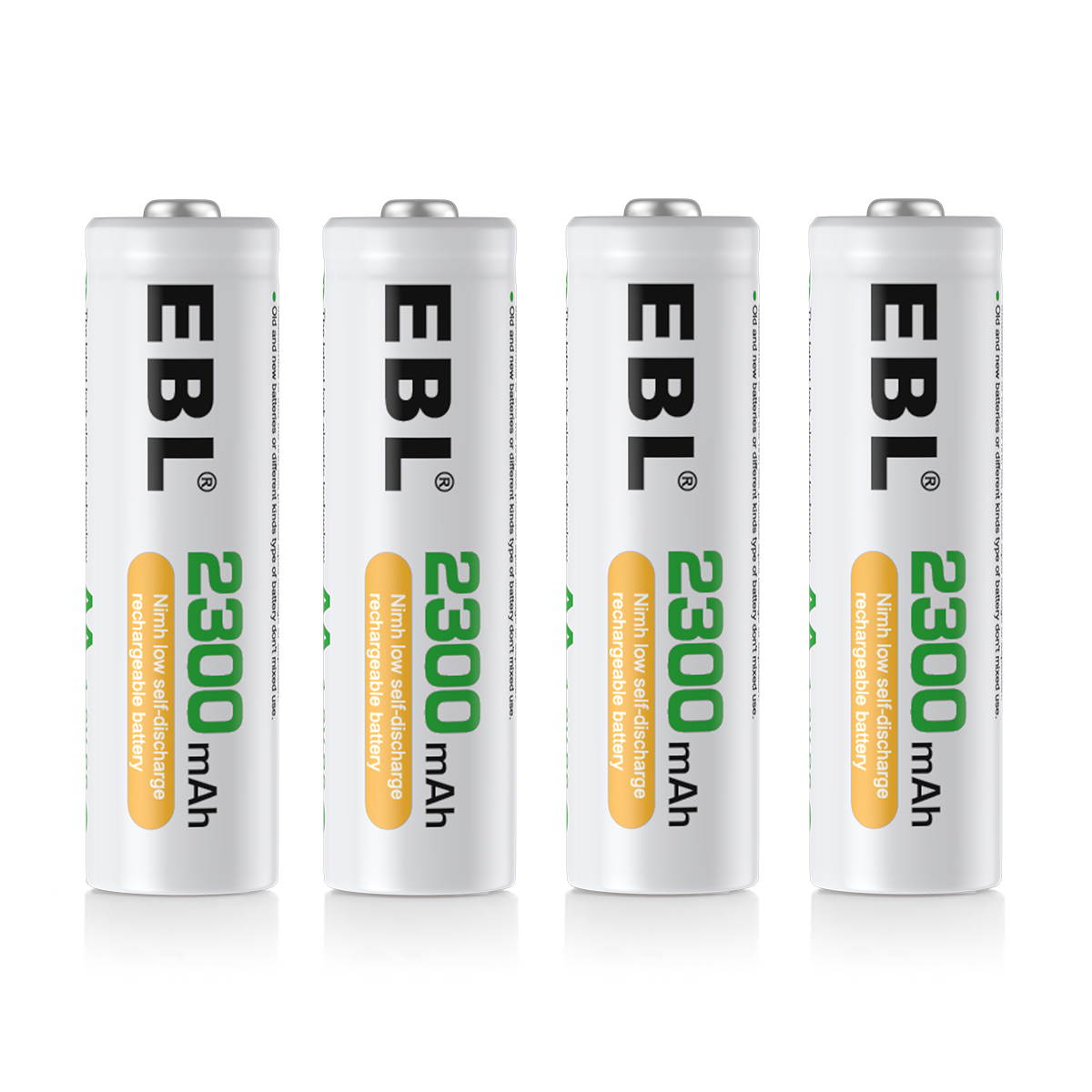 EBL 4 Pack AA Batteries Rechargeable NiMH 2300mAh Everyday Battery+Smart Battery Charger for AA AAA Ni-MH Ni-CD Rechargeable Batteries With Micro USB Cable