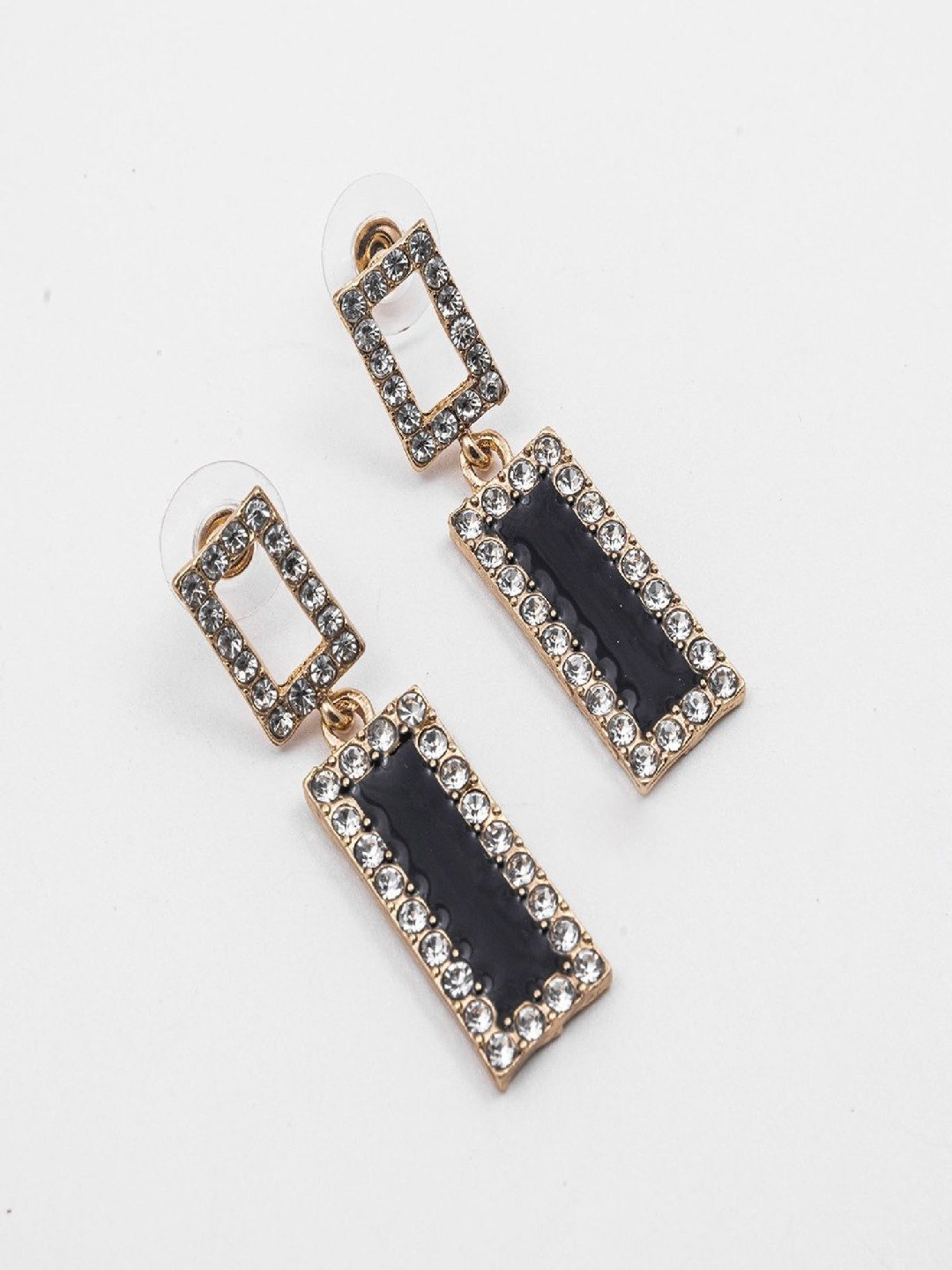 Jewelz Luxerious Black Stone Earrings for Women