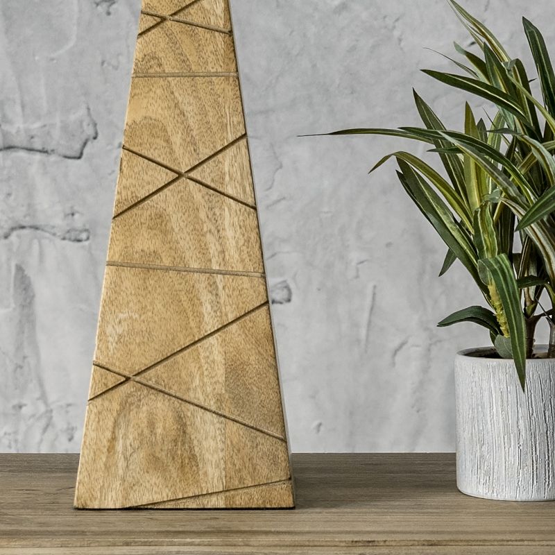 nuLOOM Lily 24" Wood Table Lamp Lighting - Natural 24" H x 10" W x 10" D