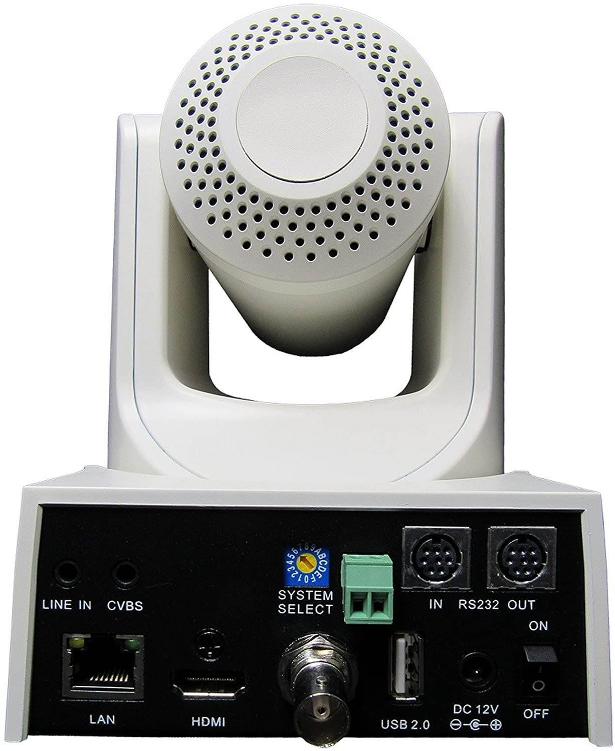 PTZOptics 12x Network Device Interface Camera, 1080p at 60fps, White #PT12XNDIWH