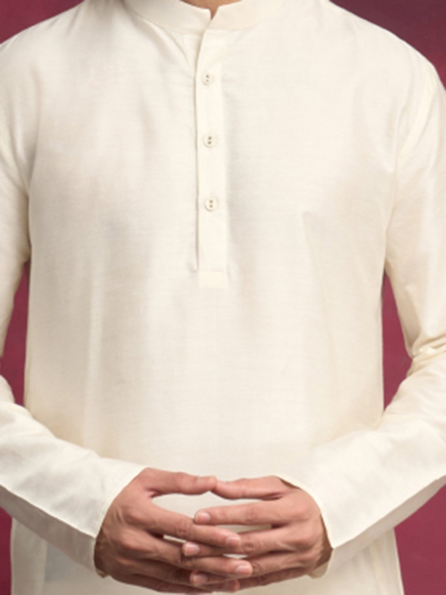 Abhishti Cream Straight Fit Kurta & Straight Pants Set