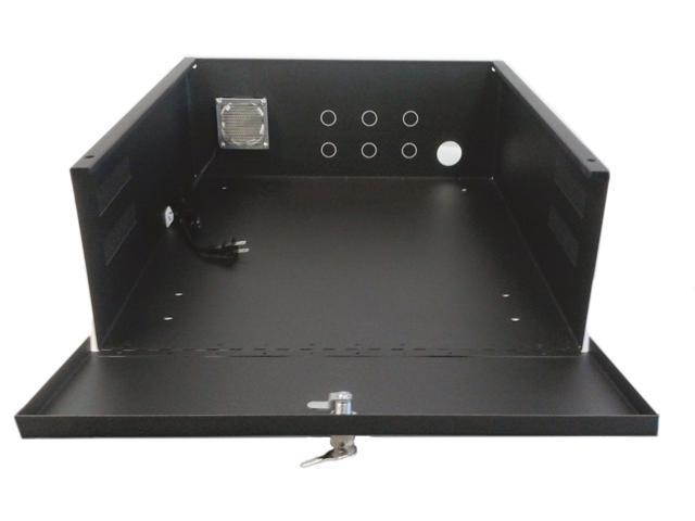 DVR &  NVR Lock Box 18"x18"x5" inch, Built-In Fan, 16 Gauge