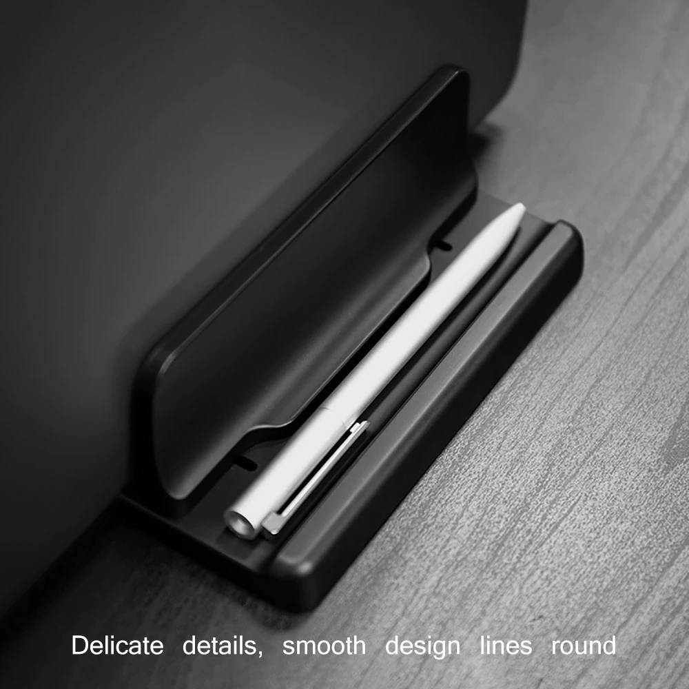 Base Mount Adjustable Notebook Erected Double Space Holder Vertical Desk Laptop Stand For MacBook IPad Width Of 1.4 4cm