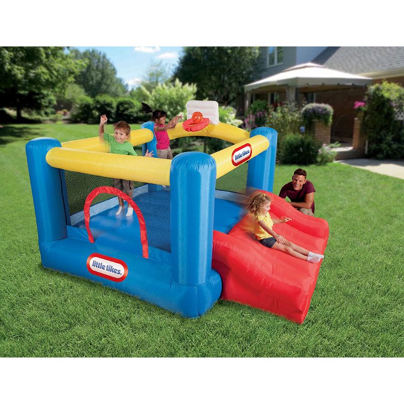 Costway Inflatable Water Slide Crab Dual Slide Bounce House Splash Pool W/ 950W Blower