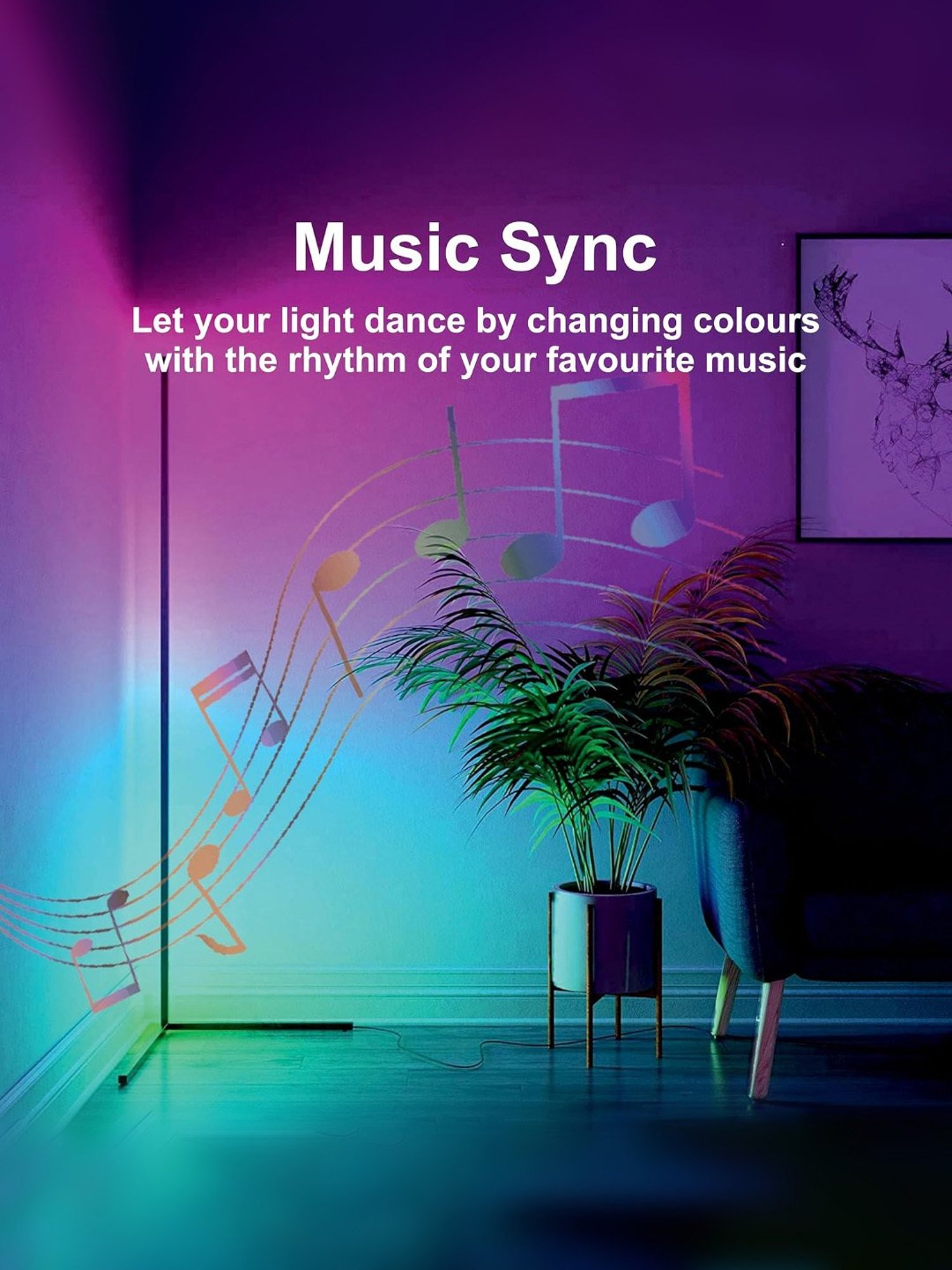 HomeMate Wi-Fi RGB, CCT 9 Watt Smart LED Bulb Compatible with Alexa, Google Assistant & Siri (Multi)