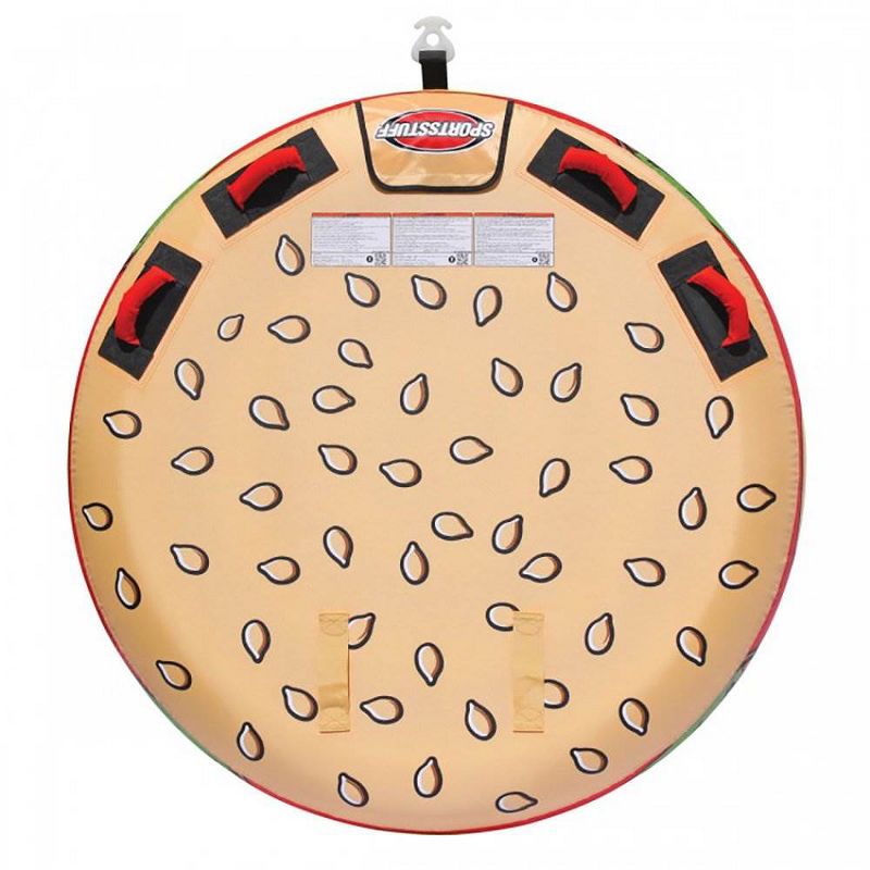 Sportsstuff 58 Inch Inflatable 2 Rider Cheeseburger Towable Lake Tube | 53-3050